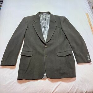 Gianfranco Ruffini Blazer Mens Sport Coat Size 42L Green Business Cashmere Blend